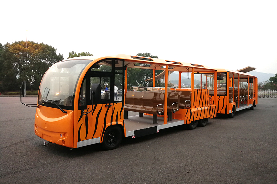 Electric I-type open model with trailer section sightseeing car