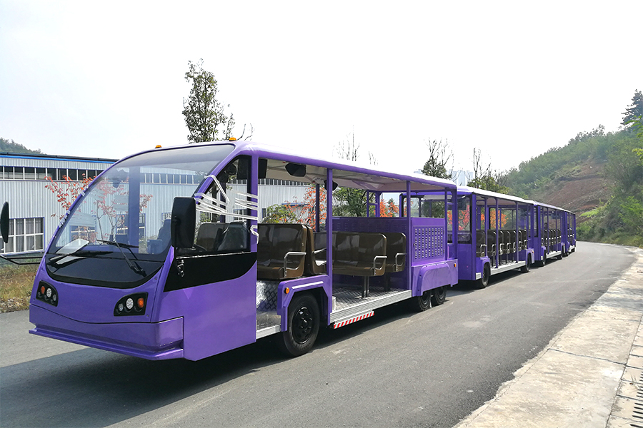 Electric II-type open model with trailer section sightseeing car