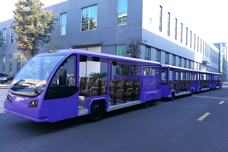 Electric II-type open model with trailer section sightseeing car