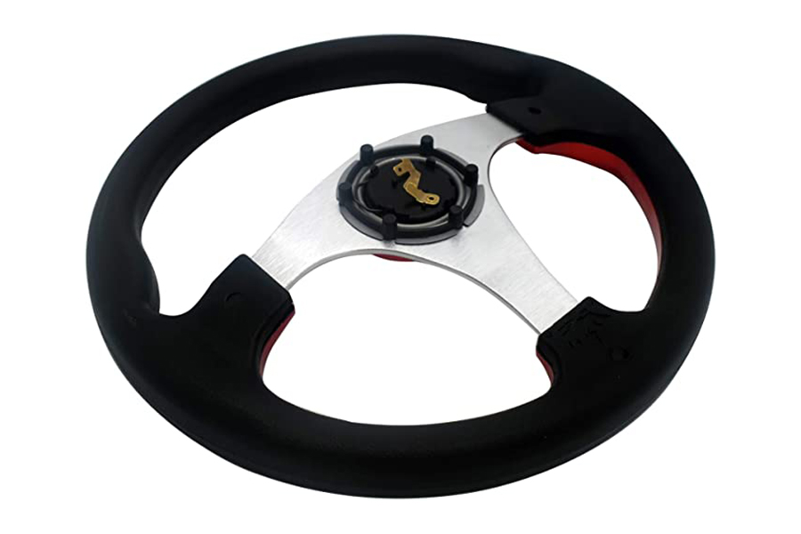 Golf Cart Steering Wheels & Adapter Red