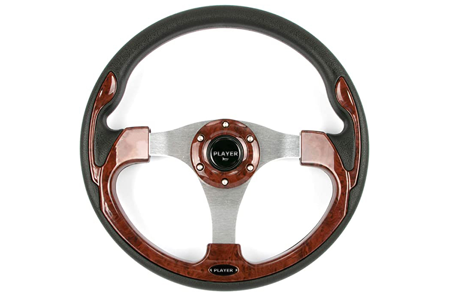 Golf Cart Steering Wheels & Adapter Wood Grain