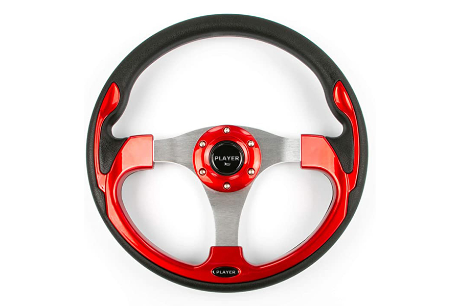 Golf Cart Steering Wheels & Adapter Red