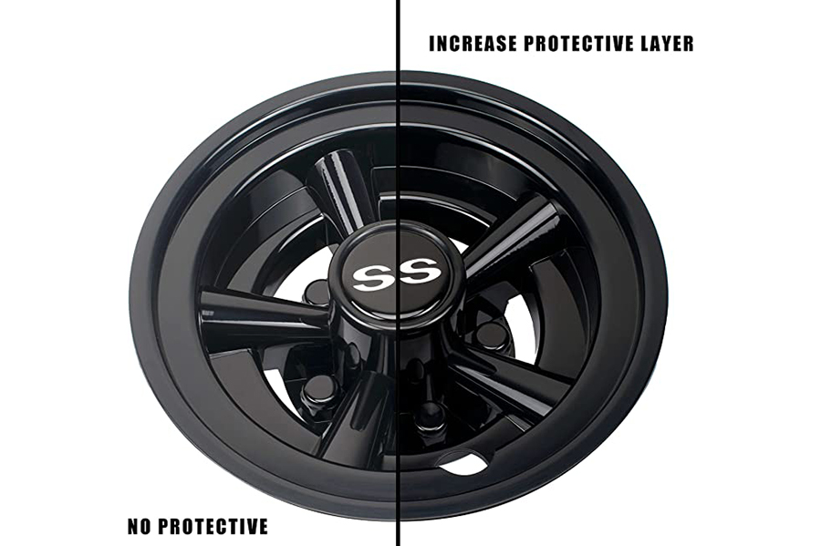 Golf Cart Wheel Covers Black Color