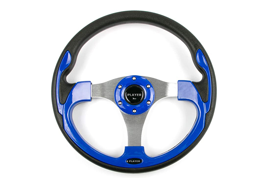 Golf Cart Steering Wheels & Adapter Blue