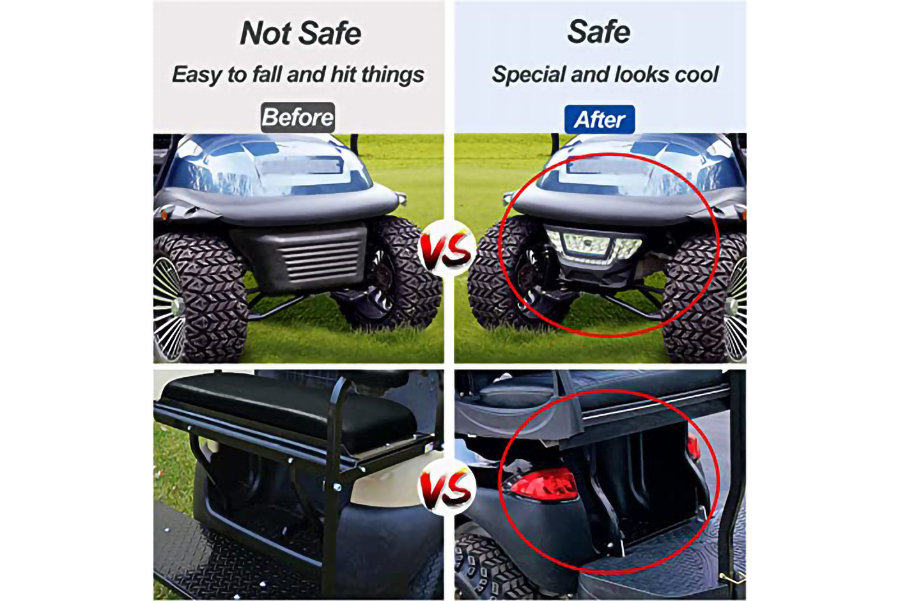 Upgraded Golf Cart lux Ornamentum (clava currus exemplo gas & exempla electrica)