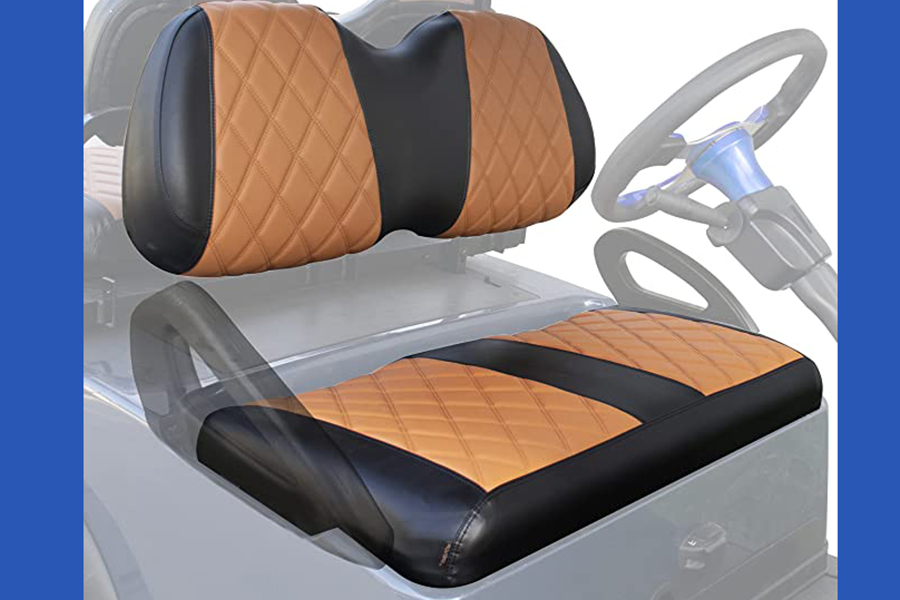 Golf Cart Seat Cover Diamond Brown & Black 81umdtoq4jl