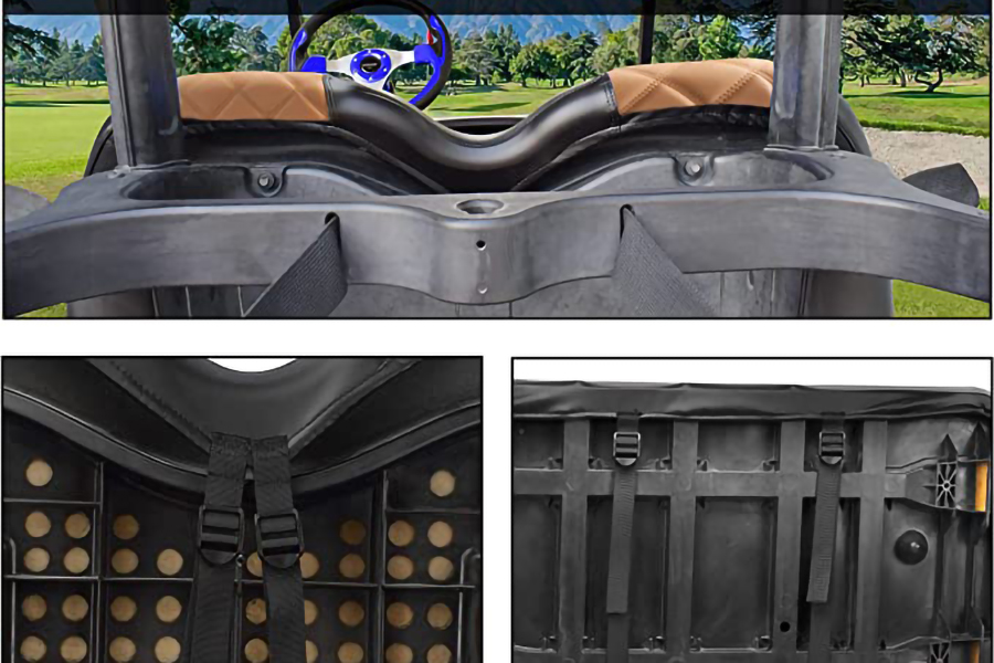 Golf Cart Seat Cover Diamond Brown & Black 911nhjf0fkl