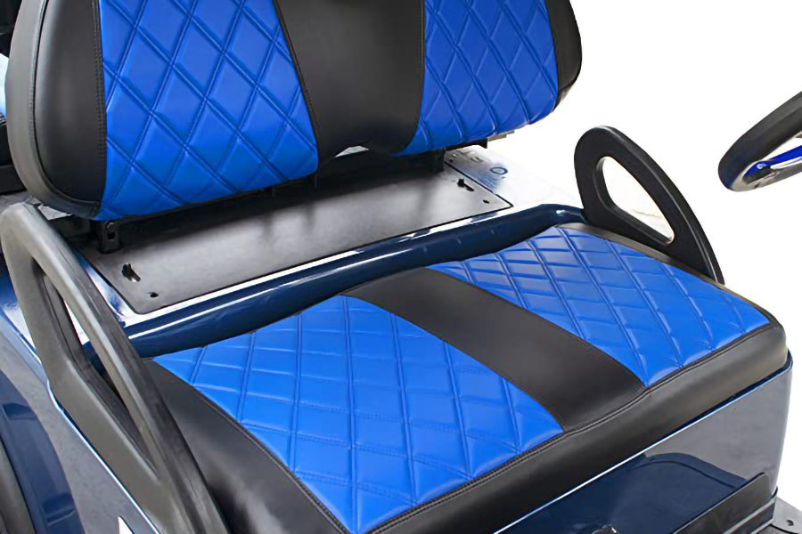 Golf Cart Seat Cover Diamond Blue & Black